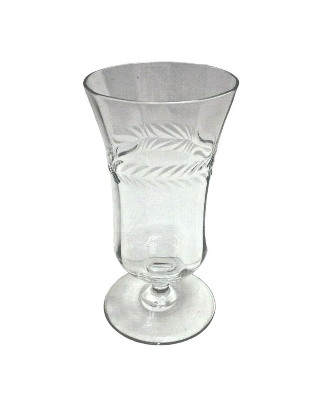 Elegant Cut Cocktail Glass Crystal Laurel Wreath Stemmed Dessert Vintage 6 ounce